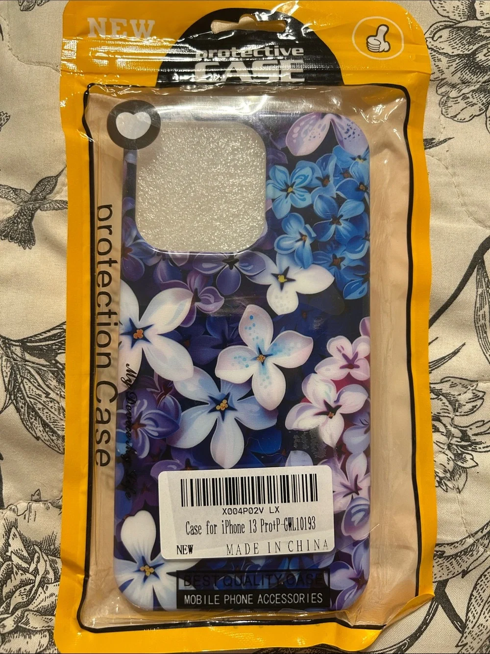 Purple Floral Phone Case for iPhone 13PRO  Stylish Protective Cover New